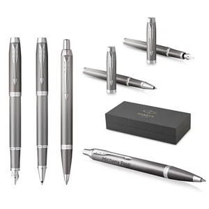 PARKER Fülle KugeIschreiber Rollerball IM Rituals Grey Chrom mit Gravur und Etui - Bild 1 von 15