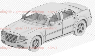 3D Printed 1/72 Chrysler 300C Sedan Unpainted - Image 1 of 4