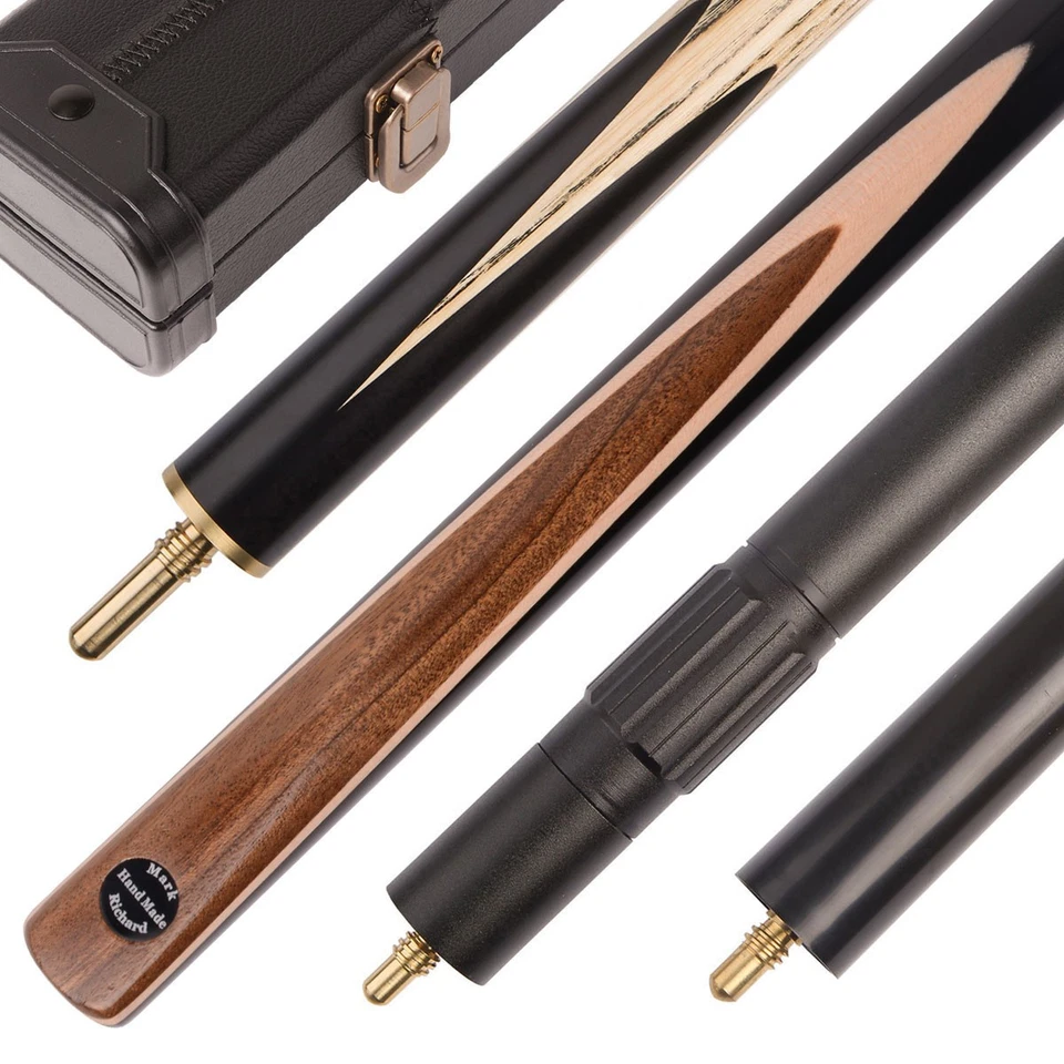 Mark Richard 58" Handmade 3/4 Piece Ebony Snooker cue and case - image 1 of 1