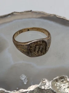 Ancient Greece Bactrian Gold Plated Sterling Silver Coin Signet Ring Size 5.75 - Picture 1 of 10