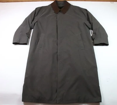 Gabardina de Colección Bill Blass 44R Para Hombre Largo Completo con Forro Extraíble Marrón Foto 1 de 4
