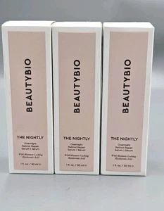 BeautyBio The Nightly Overnight Retinol Repair Serum 1 fl Oz New Sealed Lot Of 3 - Picture 1 of 6
