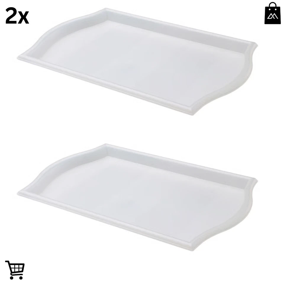 2 x IKEA SMULA Tray, Transparent Receptacle For Serving Food/tea/drinks snacks - Image 1 of 4