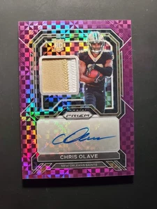 2022 Panini Prizm Chris Olave Purple Power Rookie Patch Auto /49 - Bild 1 von 2