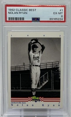 Nolan Ryan PSA 6 -1992 Classic Best Minor League Stars - “Mets 8th Round Pick” - Image 1 of 4