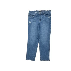 Loft Outlet Boyfriend Distressed Damengröße 12 dunkle Waschung blau Denim Jeans - Bild 1 von 5