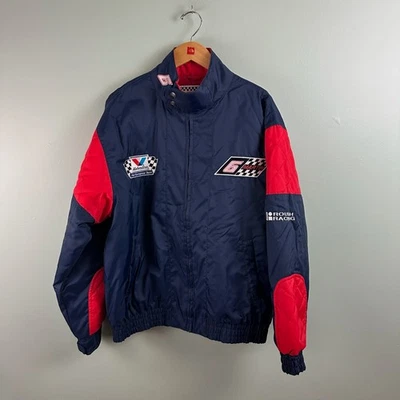 Vintage Mark Martin #6 Nutmeg NASCAR Racing Jacket Large Roush Racing Navy Blue - Image 1 of 4