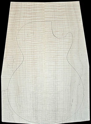 Figured 4a curly maple droptop glued guitar top - Image 1 of 4