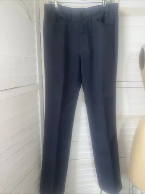 VTG 70s 80s Mens LEVIS Gray Dacron Polyester Knit Leisure Slacks Pants USA 34x34 - Image 1 of 4