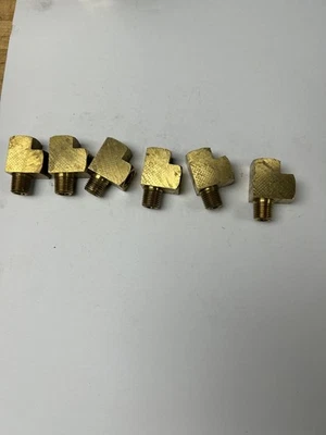 6 Pack 1/4" NPT Solid Brass Branch Tee Fitting 3 Way W/ 2 Female & 1 Male Thread - Image 1 of 4