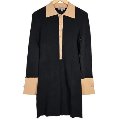 J. Crew Ribbed polo sweater-dress with jewel buttons S NWT - Image 1 of 4