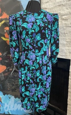 Vestido Vintage All The Jazz Petite Floral Botón Frontal Talla 10  Foto 1 de 4