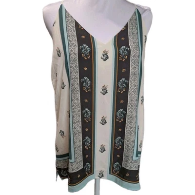 Camiseta Regata Ann Taylor LOFT Feminina Tamanho Pequeno Floral Camisole Flowy - Imagem 1 de 4