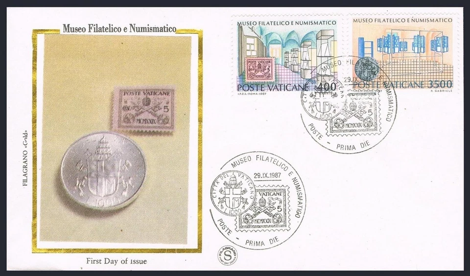 Vatican 793-795, FDC. Mi 924-925. Philatelic and Numismatic Museum, 1987. Coin. - Image 1 of 1