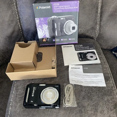 Polaroid iS536 16MP Digital Camera Black 5x Zoom 3" LCD Screen - Image 1 of 4
