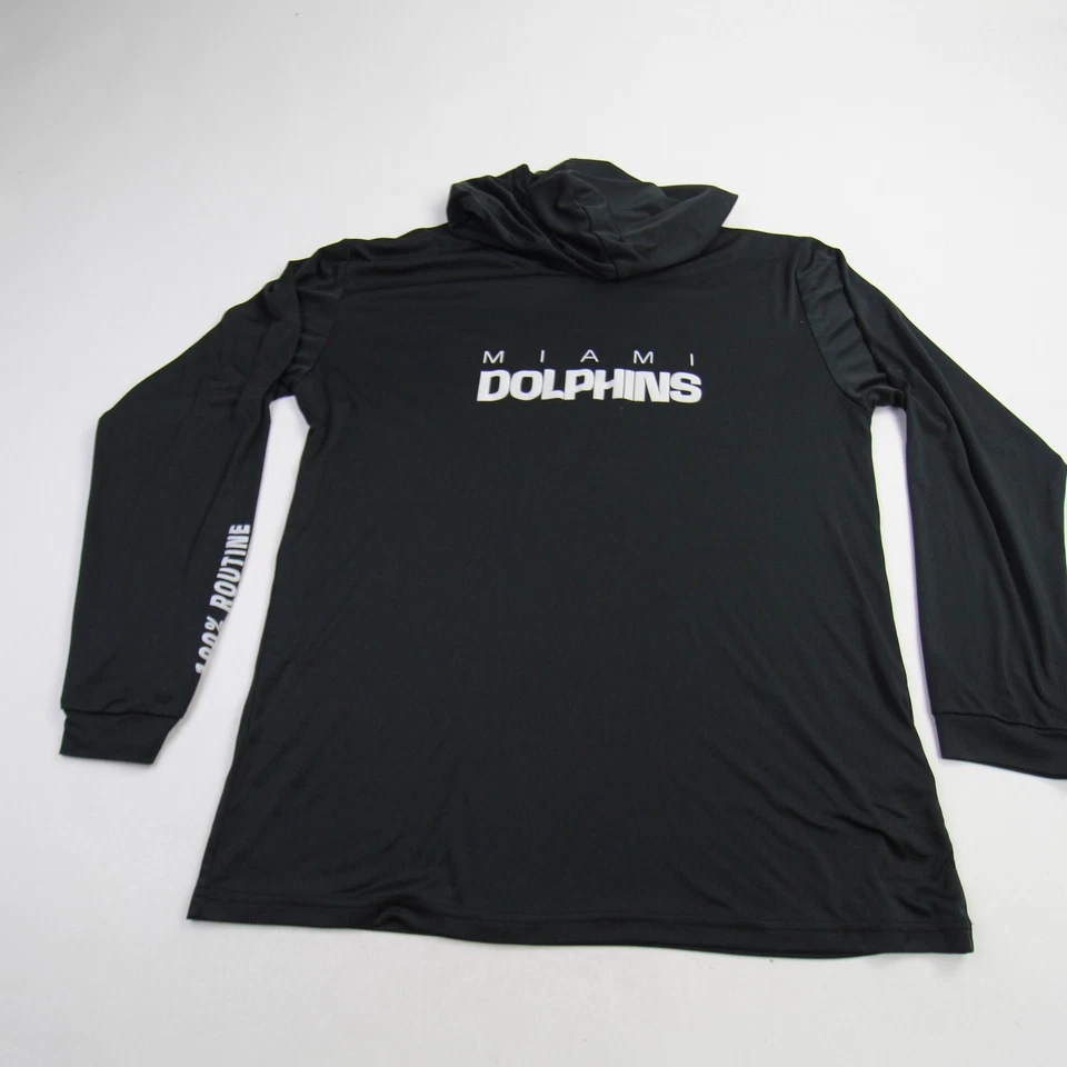 Camisa de manga larga sin marca para hombre Miami Dolphins negra usada Foto 1 de 1