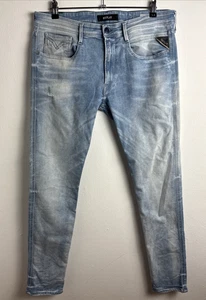 jeans replay anbass slim elasticizzato uomo taglia W36 L34 - Foto 1 di 14