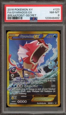 Pokemon Gyarados EX XY Breakpoint Secret Rare Full Art #123 PSA 8 - Image 1 of 2