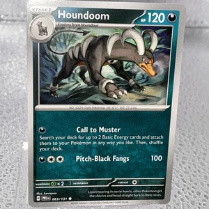 Tarjeta Pokémon Kawayoo Houndoom - Master Ball - Prismatic Evolutions 063/131 casi nueva B4 - Imagen 1 de 2