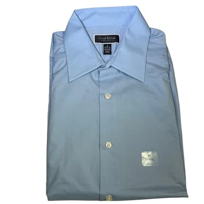 Camisa de vestir lisa de ajuste regular Club Room para hombre, azul plácido mediana $60 Foto 1 de 4