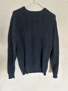 Suéter Raglán BEAMS Plus Japón Tejido con Cable Cuello Redondo Azul Marino Talla L Grande - Imagen 1 de 6