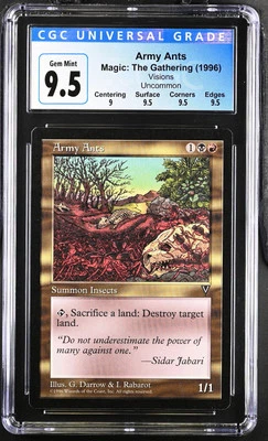ARMY ANTS Visions CGC 9.5 Gem Mint Vintage MTG [Nostalgium] - Image 1 of 2