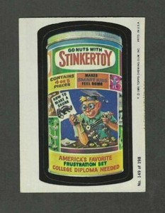 1980 TOPPS WACKY PACKAGES SERIES 3 STINKERTOY #149 OF 198 