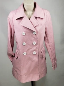 J CREW Heavy Cotton Twill PINK Peacoat - Women's size 8 - Picture 1 of 12