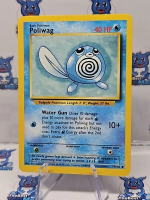 Pokémon Poliwag Base Set 59/102 LP - Image 1 of 2