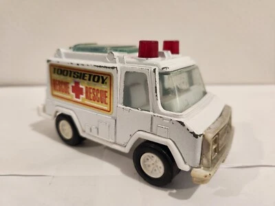 Tootsietoy Ambulancia Rescate Strombecker Blanco EE. UU. 3151 Juguete Tootsie De Colección Años 70 Foto 1 de 4