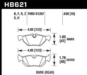 Hawk Performance HB621D.638 ER-1 Disc Brake Pad - Picture 1 of 2