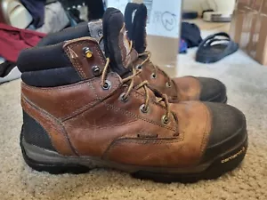 Men's Carhartt, Ground Force 6in Comp Toe Work Boot CME6355 Brown Leather-And-Ru - Picture 1 of 6
