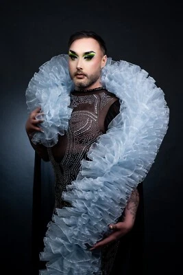 Boa de organza plateada 6 pies/1,8 m Foto 1 de 3