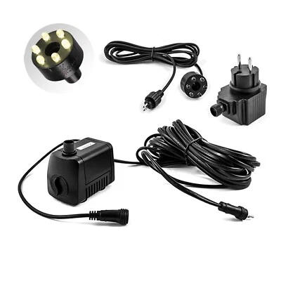 CLGarden Springbrunnenpumpe SP1 mit LED Ring warmweiß Beleuchtung Gartenbrunnen - Bild 1 von 4