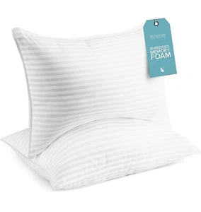 Beckham Hotel Collection Queen/Standard Size Memory Foam Bed Pillows Set of 2... - Picture 1 of 5