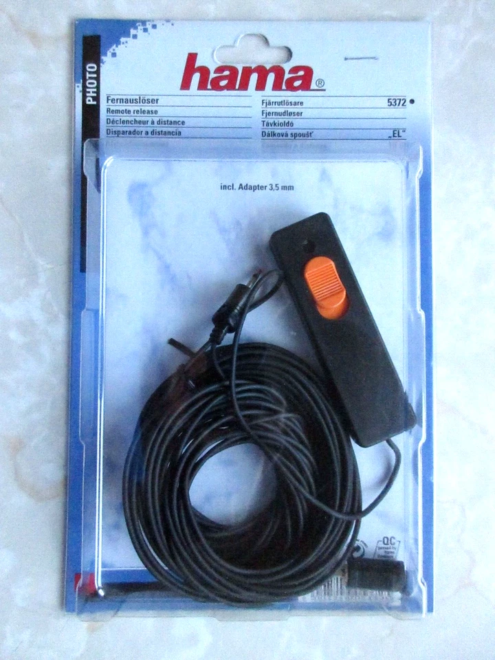 HAMA 10m REMOTE RELEASE FOR CINE CAMERAS with 2.5mm or 3.5mm  remote socket -NEW - Image 1 of 1