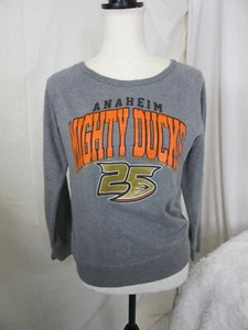 Anaheim Mighty Ducks 25th Anniversary Gray Sweatshirt Sweater Size Small - Picture 1 of 6