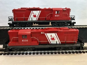 LIONEL Jersey Central Diesel Locomotives GP9 - 1975 - 8550/8561 AA - O Gauge - Picture 1 of 8