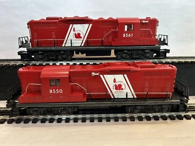 LIONEL Jersey Central Diesel Locomotives GP9 - 1975 - 8550/8561 AA - O Gauge - Image 1 of 4