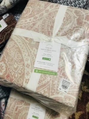 Pottery Barn Vanessa Paisley Duvet Cover Soft Rose Blush Queen 2 Std Shams 3pc🦩 - Image 1 of 3
