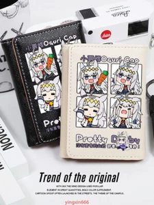Anime Umamusume Oguri Cap Black/White Cute PU Leather Purse Short Wallet - Picture 1 of 9