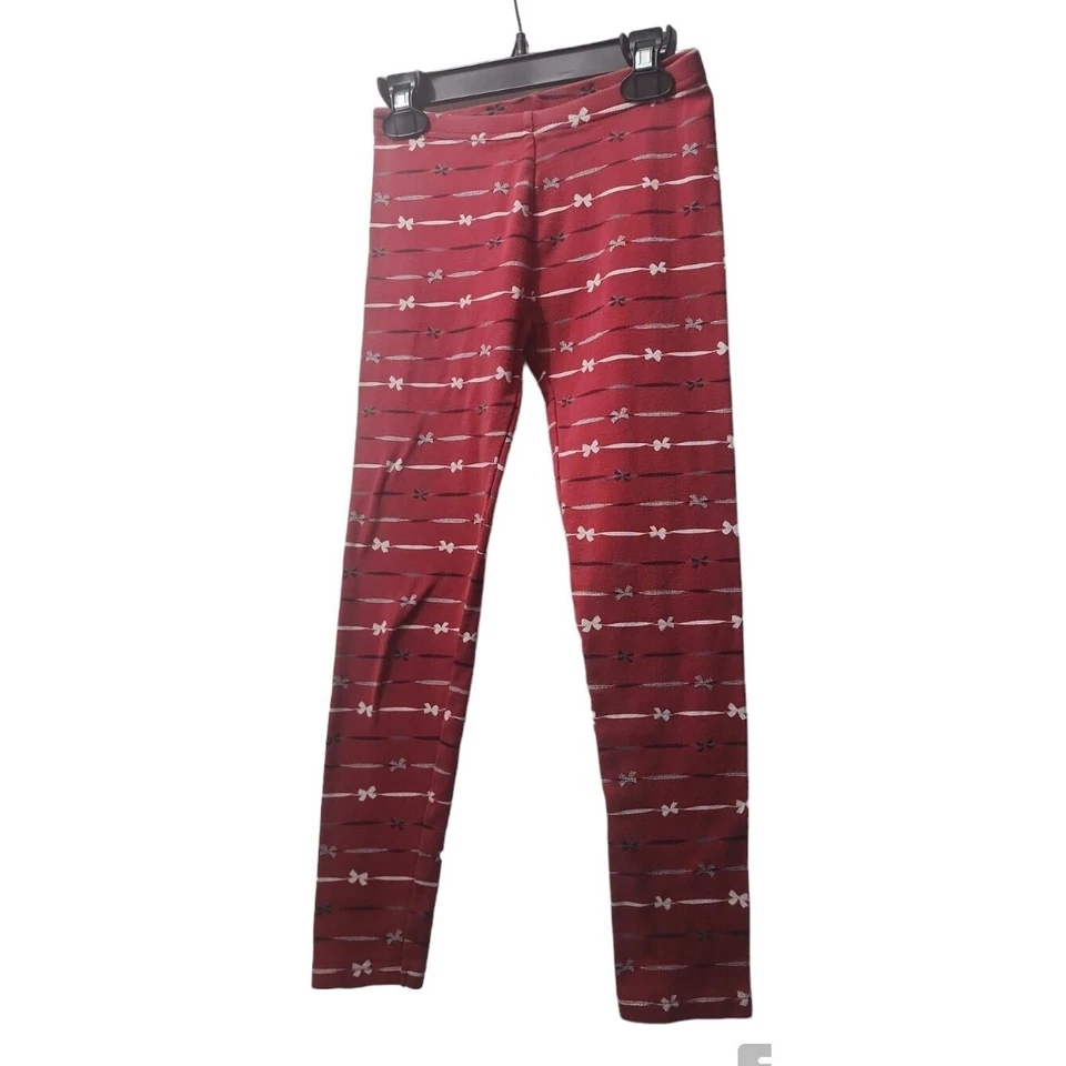 Gymboree Girls Leggings Bow Print Casual Comfy Pants Size 9 - Image 1 of 4