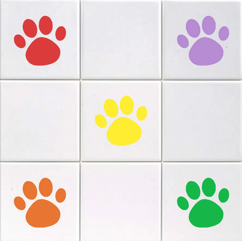 Paw Print - Vinyl Tile Decals - Image 1 of 1