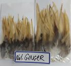 Lot of 2 size of FEATHERS 3" & 5"  SELECT SADDLES    Nat. Ginger