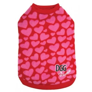 Dog Jumper- Red w/ Pink Hearts - Size Large 47cm - DGG Doggone Gorgeous - Warmie - Picture 1 of 5