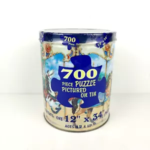AMG Carousel Horse 700 piece Panoramic Jigsaw Puzzle in Tin Size 12"X34" USA NEW - Picture 1 of 4