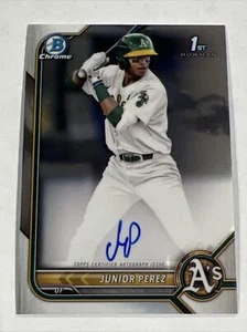 2022 Bowman Chrome Junior Perez Auto #CPA-JP 1st RC Athletics - Bild 1 von 4