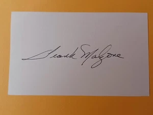 Frank Malzone (d. 2015) Signed Index Card - Red Sox, Angels - C - Picture 1 of 1