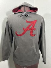 Alabama Crimson Tide Vintage Embroidered Gray Hooded Sweatshirt Adult XS EUC