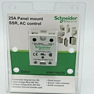 Schneider Electric SSRPTPAC25 25A SSR AC Control Panel Mount - NEW!! - Picture 1 of 3